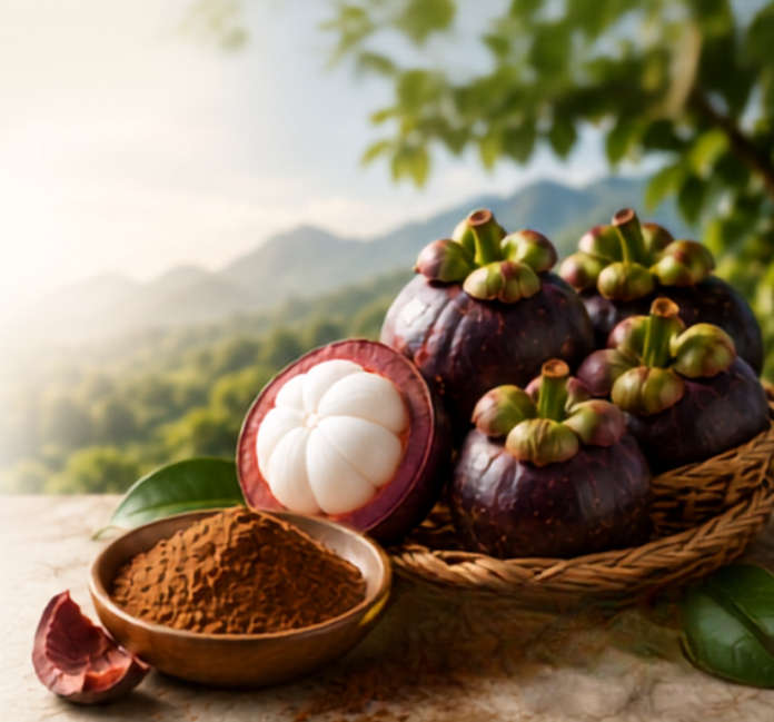 Fresh Indonesian Mangosteen and Botanical Peel Powder
